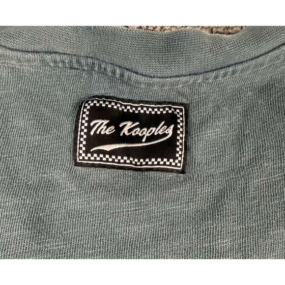 The Kooples Sport T Shirt Men S Blue Washed Palm Trees Art Graphic Relaxed Fit - Picture 11 of 11